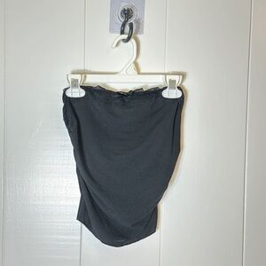 SHEIN Black Strapless Ribbed Top